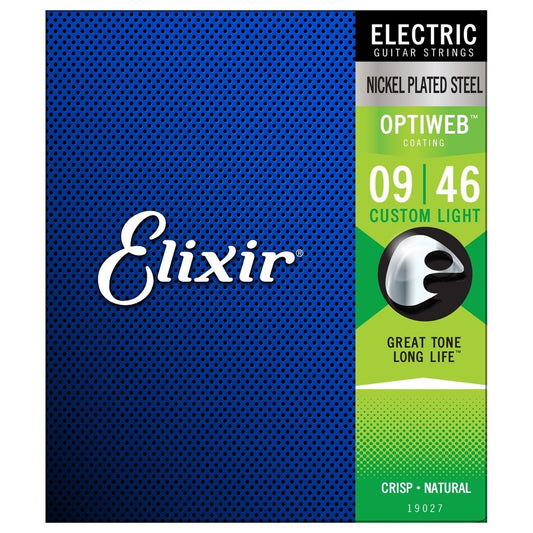 Elixir Optiweb Electric Guitar Strings (.009-.046) Custom Light