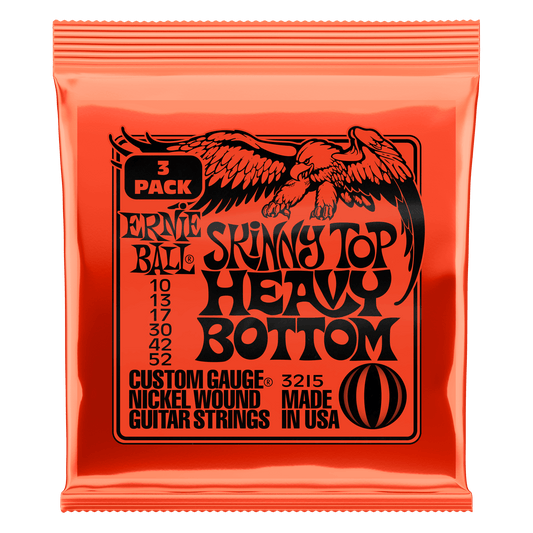 Ernie Ball Skinny Top Heavy Bottom Slinky Electric Guitar Strings (.010 -.052) - **3 PACK**