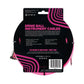 Ernie Ball Braided Instrument Cable in Neon Pink - Straight/Angle