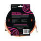 Ernie Ball Braided Instrument Cable in Neon Orange - Straight/Angle