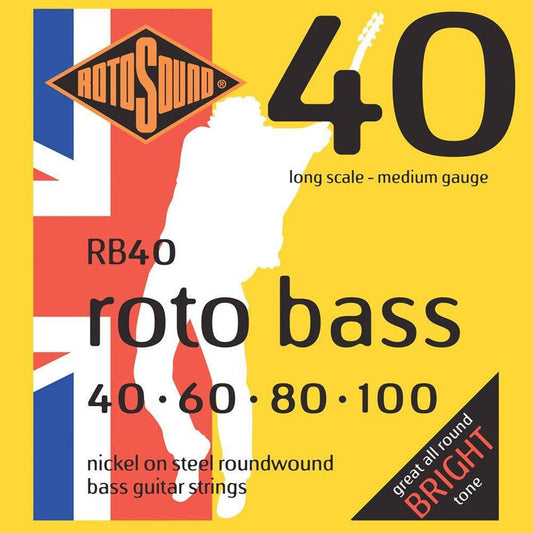 Rotosound RB40 Rotobass Bass Guitar Strings (.040 -.100) Medium