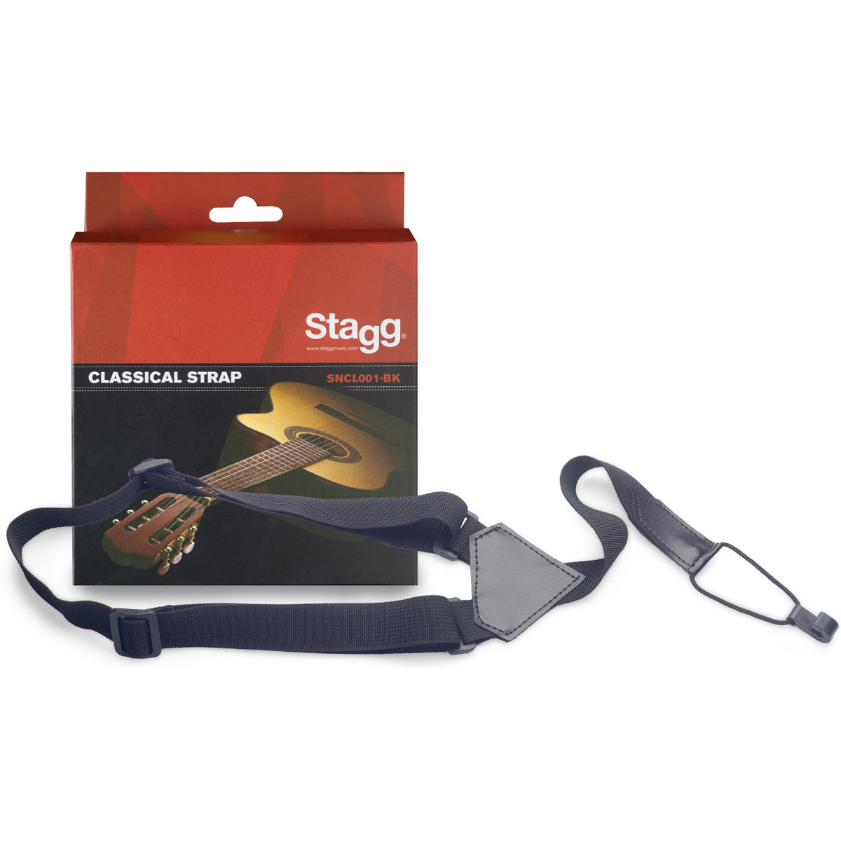 Stagg Nylon Strap for Classical Guitar - Black