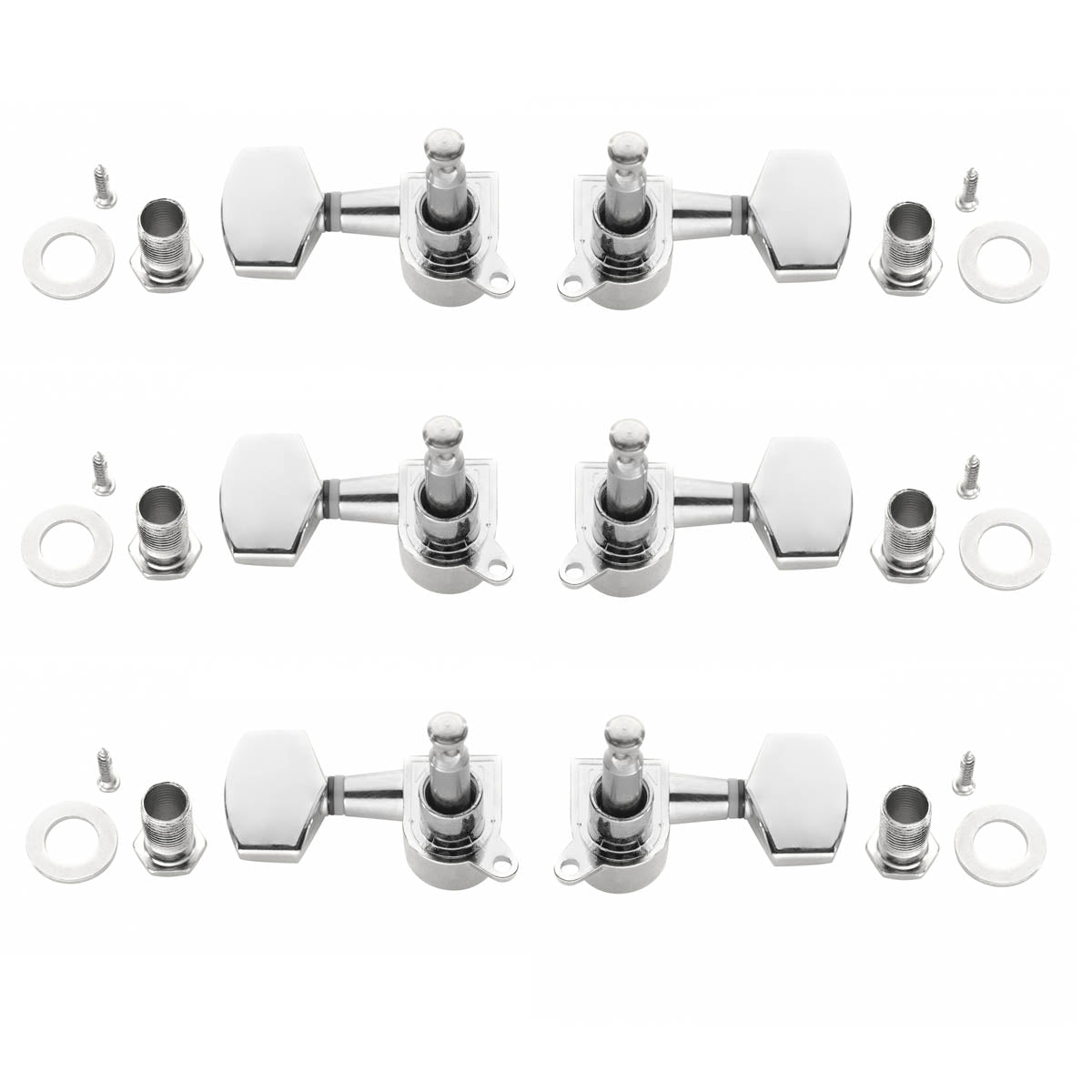 Stagg Acoustic Guitar Machine Heads 3x3 in Chrome