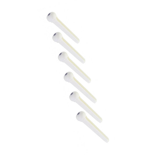 Stagg Acoustic Guitar Bridge Pins in White (Pack of 6)