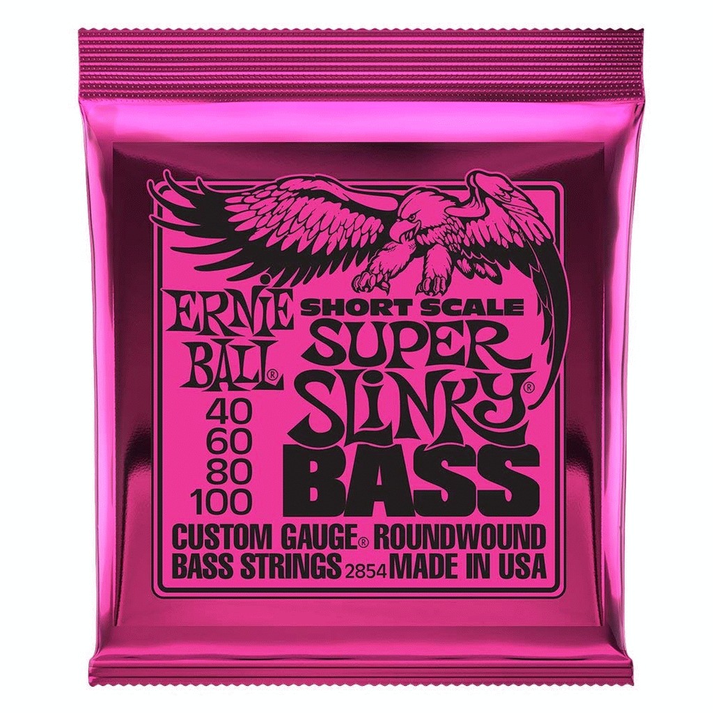 Ernie Ball Short Scale Super Slinky Bass Guitar Strings (.040 -.100)