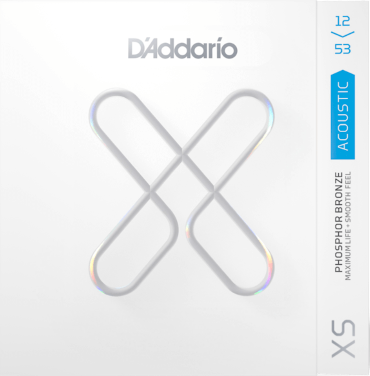 D'Addario XS Phosphor Bronze Coated Acoustic Guitar Strings (.012 -.053) Light