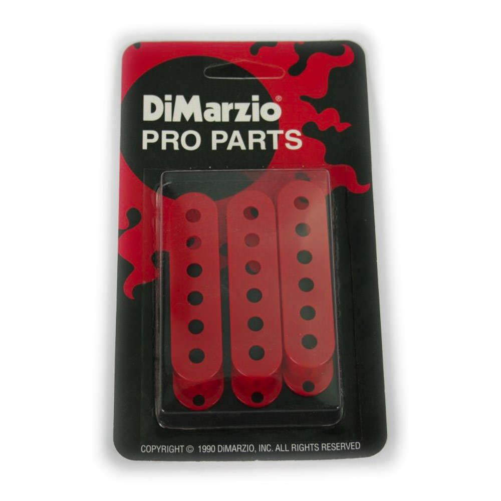 DiMarzio Pro Parts Strat Pickup Covers in Red (Set of 3)