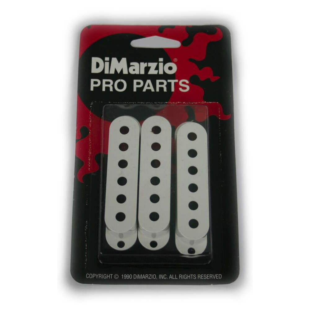 DiMarzio Pro Parts Strat Pickup Covers in White (Set of 3)
