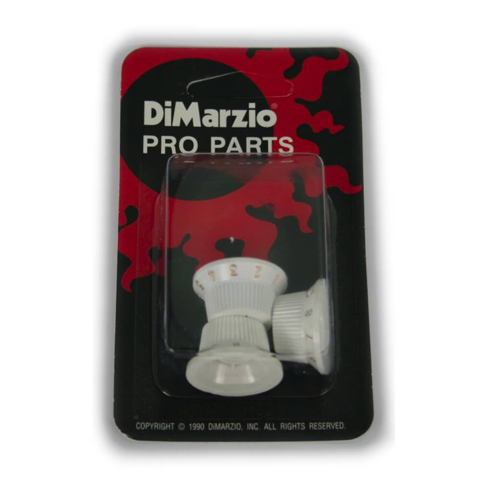 DiMarzio Pro Parts Replacement Knobs for Strat in White (1 Volume, 2 Tone)