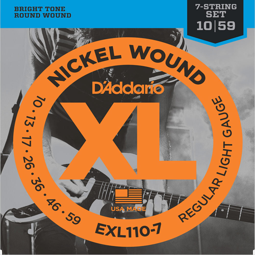 D'Addario EXL110-7 XL Nickel Wound 7-String, Regular (.010 -.059)