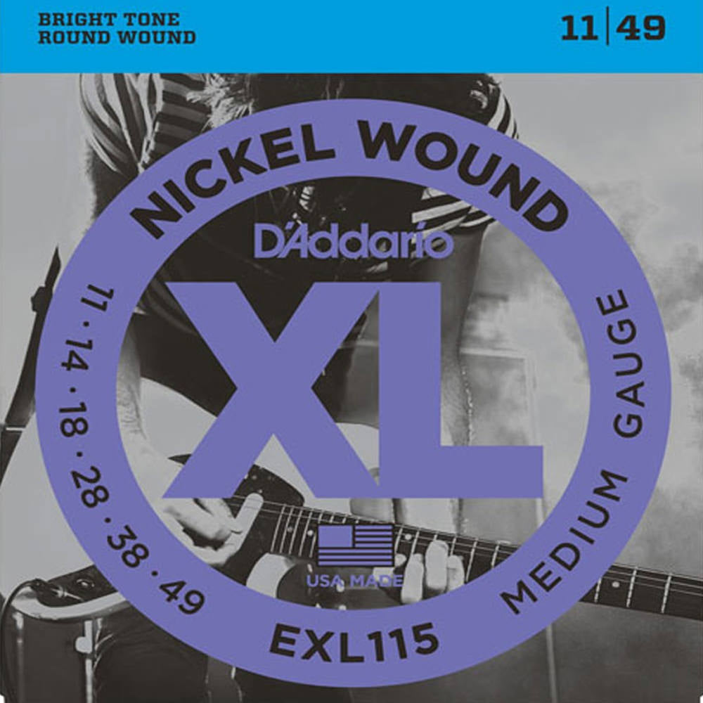 D'Addario EXL115 XL Nickel Wound, Blues/Jazz Rock (.011 -.049)