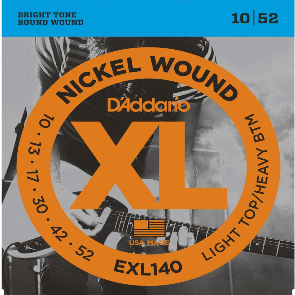 D'Addario EXL140 XL Nickel Wound, Light Top/Heavy Bottom (.010 -.052)