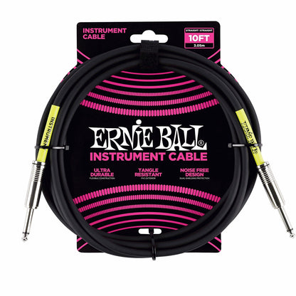 Ernie Ball Instrument Cable in Black - Straight/Straight