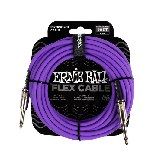Ernie Ball Flex Instrument Cable in Purple - Straight/Straight