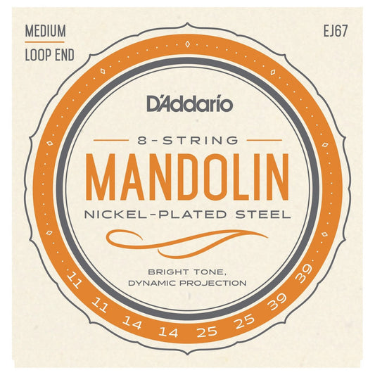 D'Addario EJ67 Nickel Wound Mandolin Strings (.011 -.039) Medium